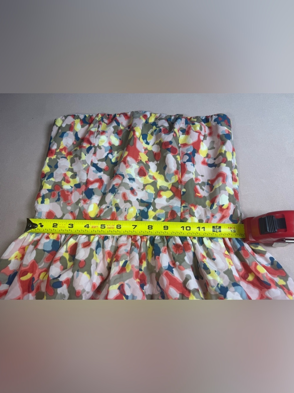 Love...Ady Strapless Abstract Multicolor Spring Summer Mini Short Dress Size M - Picture 7 of 9